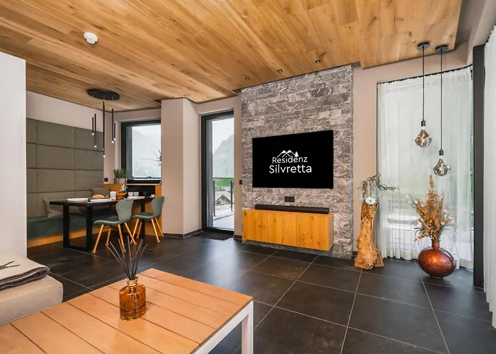 アパート Alpiner Glam Penthouse In Der Residenz Silvretta